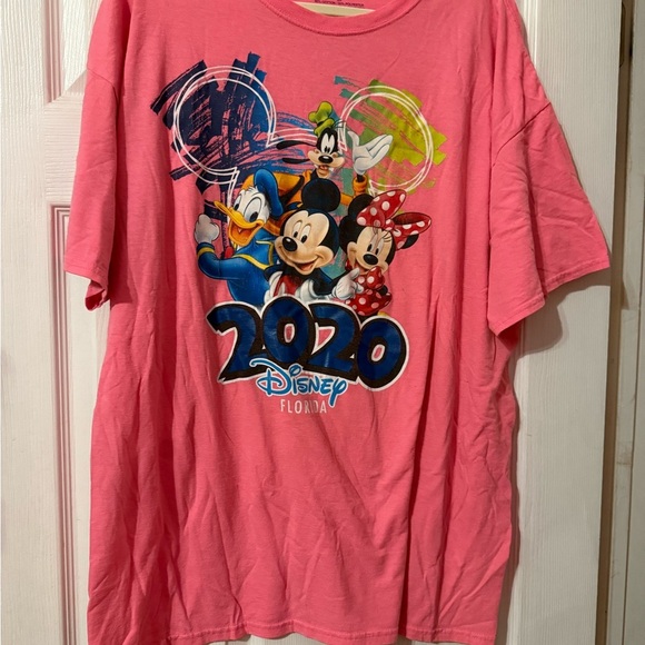 Disney Pink Graphic T-Shirt - Picture 1 of 4